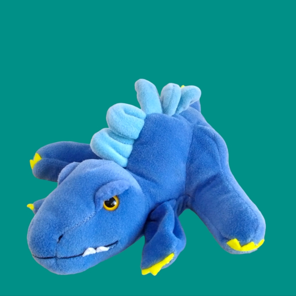 ∆VTG Plush Creations Inc Blue Dinosaur Hand Puppet Full Body Glove